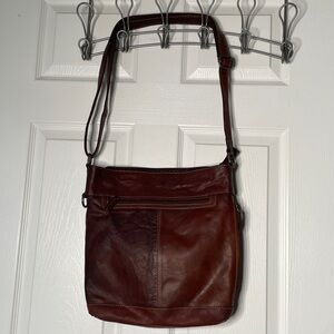 Jack Georges Leather Shoulder Crossbody HandBag